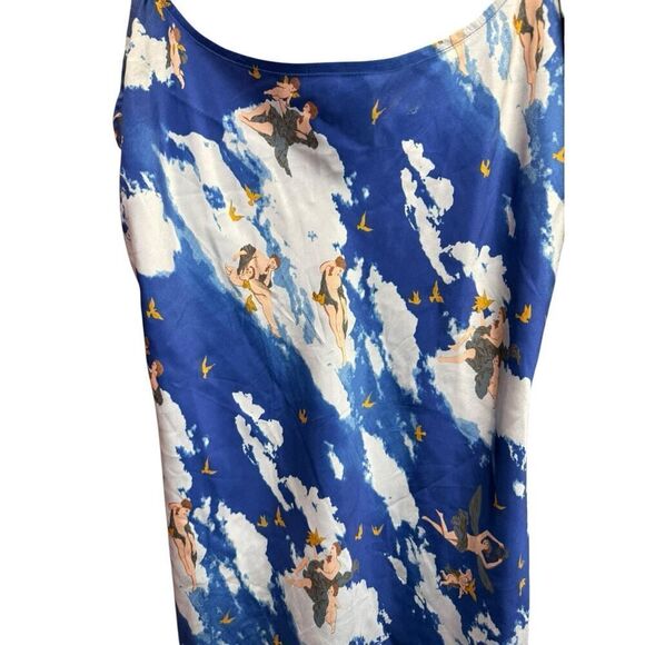 Reformation Freya Silk Dress Angel Cloud Print TAYLOR SWIFT Inspired - L - Picture 10 of 15